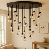 Pearl Round Chandelier 48"